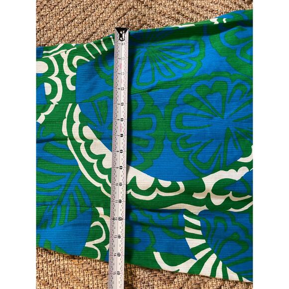 Vintage 1960s Home Made Dress mod retro Abstract Blue and Green Pattern Dress - Picture 6 of 11